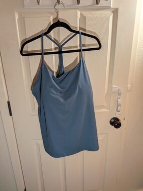 Tall 2XL Eddie Bauer Racerback Tank With Built In Shelf Bra